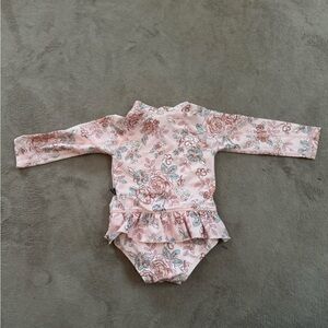 Floral Long Sleeve Baby Onesie